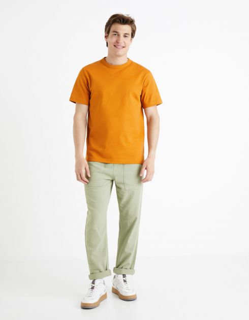 T-shirt boxy 100% coton - orange