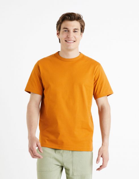 T-shirt boxy 100% coton - orange