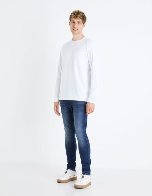 T-shirt col rond 100% coton - blanc