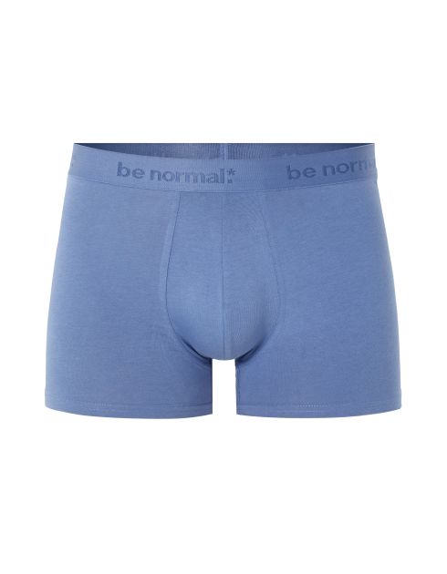 Boxer en coton stretch uni - bleu