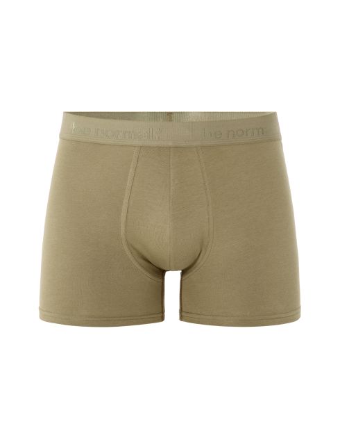 Boxer en coton stretch uni - vert kaki