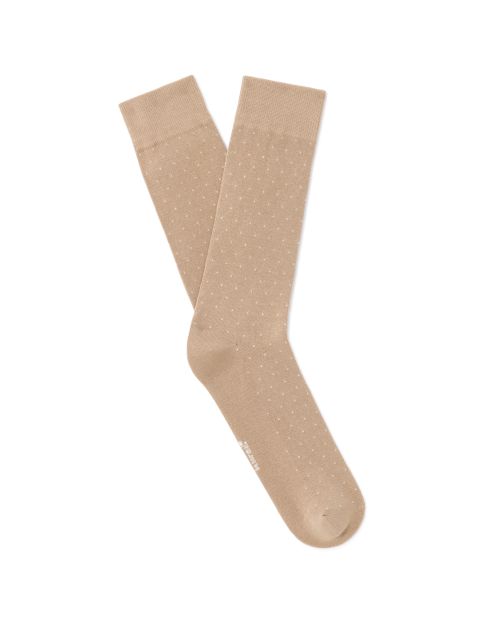 Chaussettes hautes à pois - beige taupe