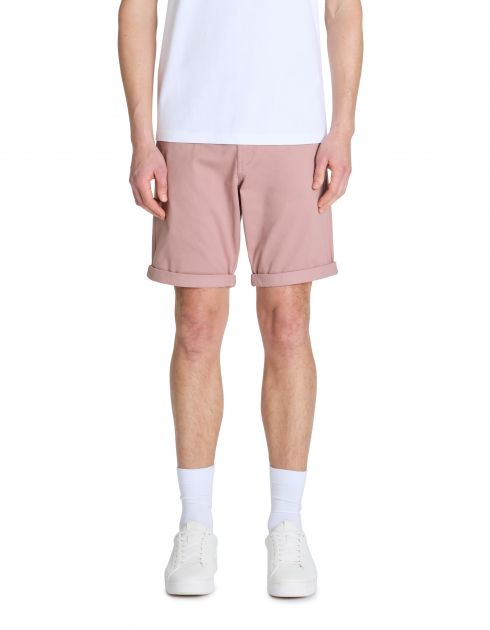 Bermuda 100% coton stretch - rose