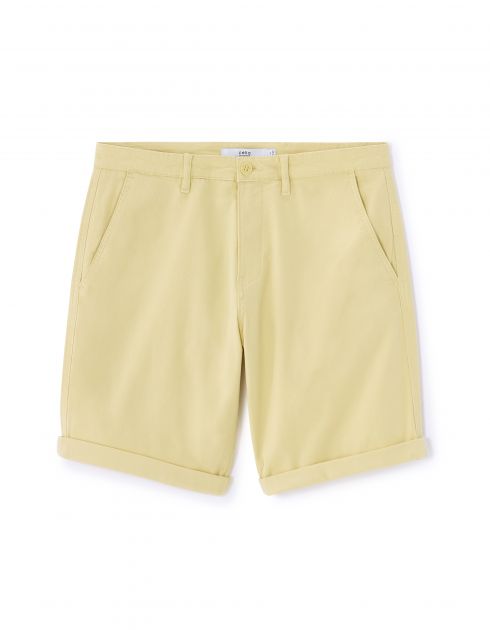 Bermuda chino en coton stretch - jaune