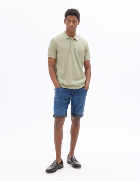 Bermuda straight en jean - bleu