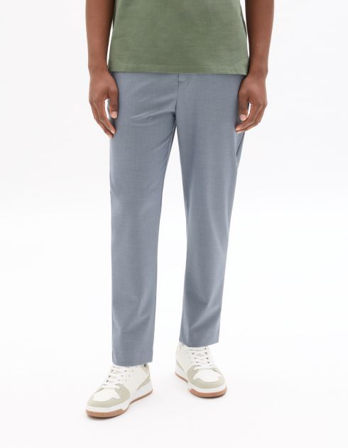 Pantalon 24H slim stretch 7/8e - bleu clair