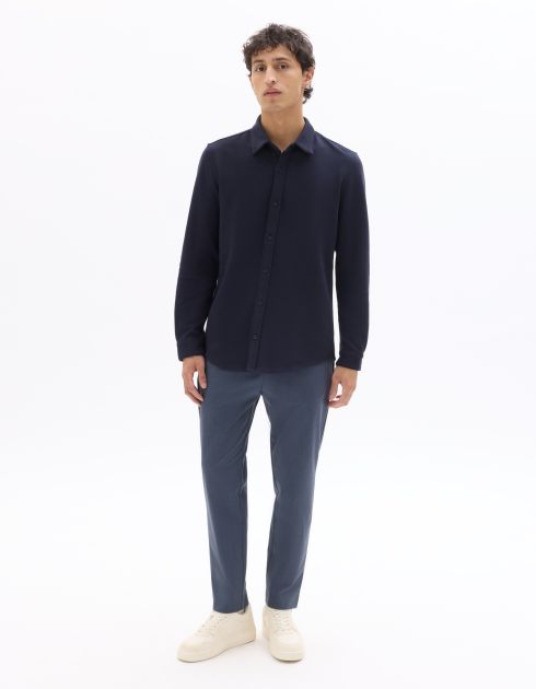 Pantalon 24H slim stretch 7/8e - bleu moyen