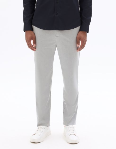 Pantalon 24H slim stretch 7/8e - gris clair