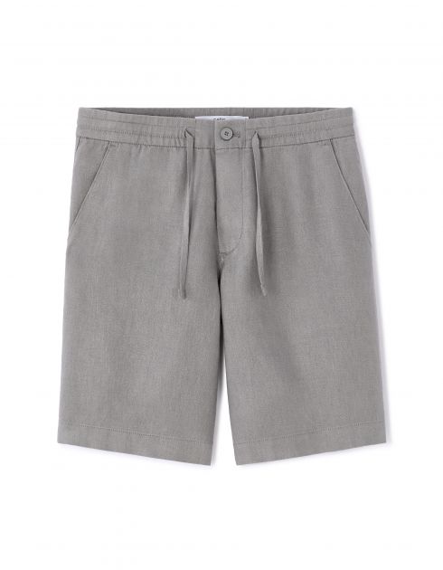Bermuda 100% lin - gris