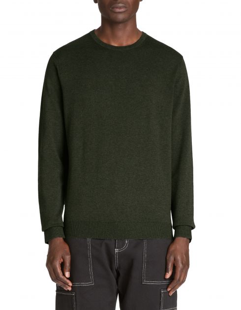 Pull col rond 100% coton - kaki