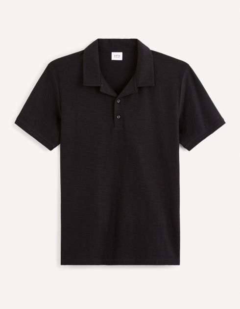 Polo jersey 100% coton - noir