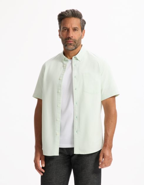 Chemisette regular oxford 100% coton - vert