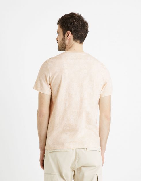T-shirt col rond 100% coton - parme