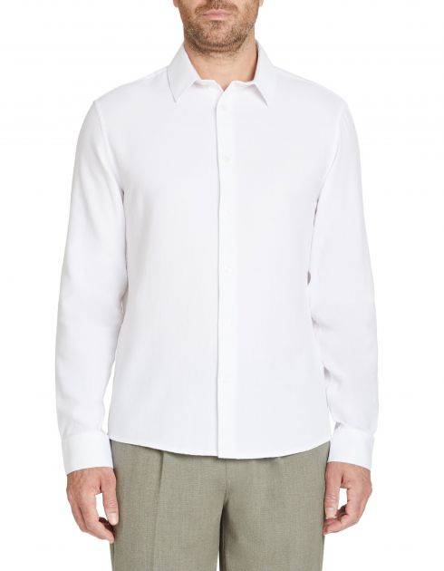 Chemise regular nid d'abeille coton - blanc