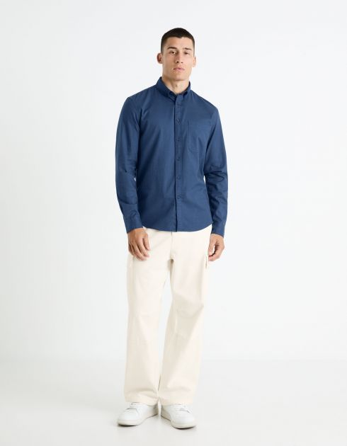 Chemise regular 100% coton - marine