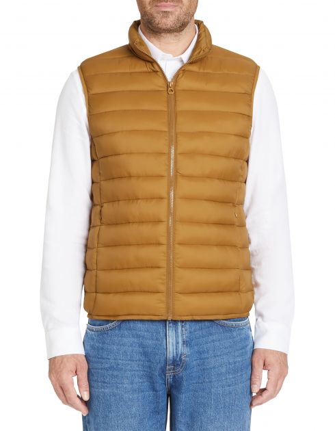Doudoune sans manche col montant - beige