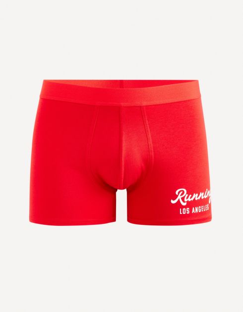 Boxer en coton stretch - rouge