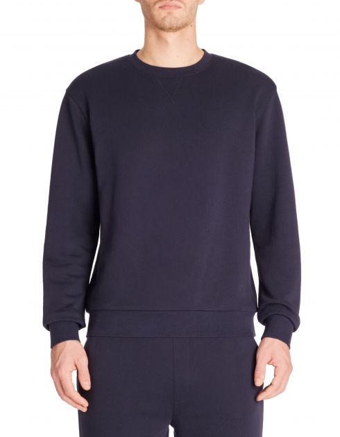Sweat regular col rond 100% coton - marine