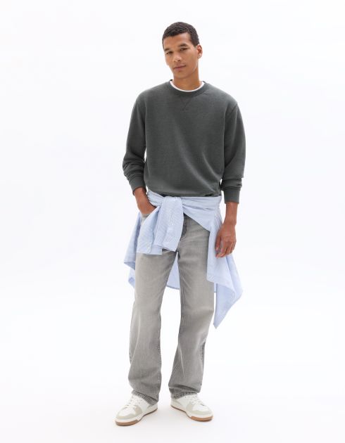 SW.02 Sweat regular col rond 100% coton - anthracite