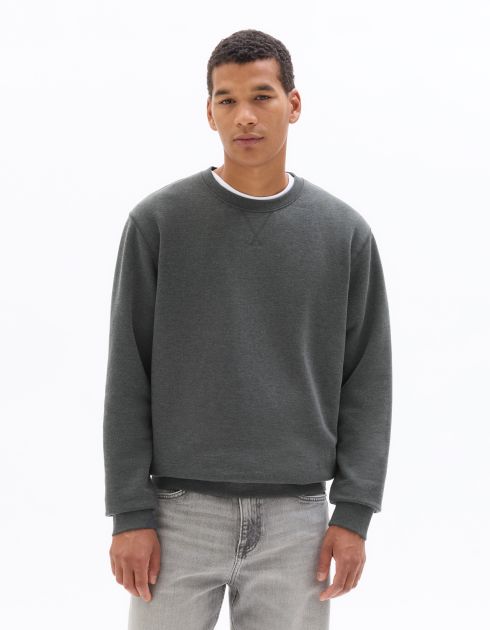 SW.02 Sweat regular col rond 100% coton - anthracite