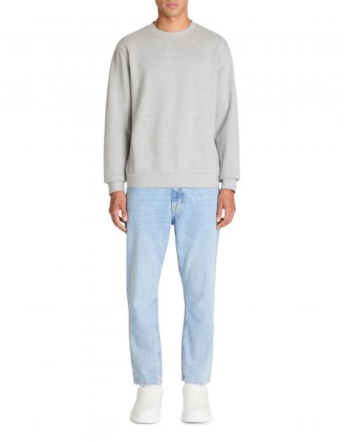 Sweat col rond 100% coton - gris