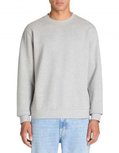 Sweat col rond 100% coton - gris