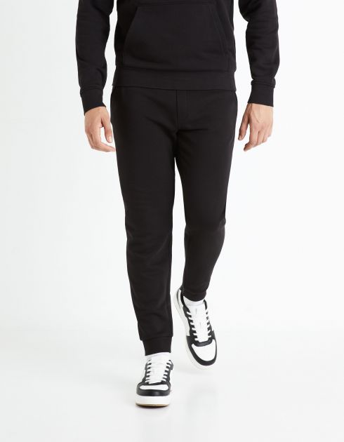 Pantalon de jogging 100% coton - noir
