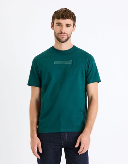 T-shirt col rond 100% coton - vert