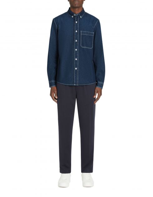 Pantalon straight - marine