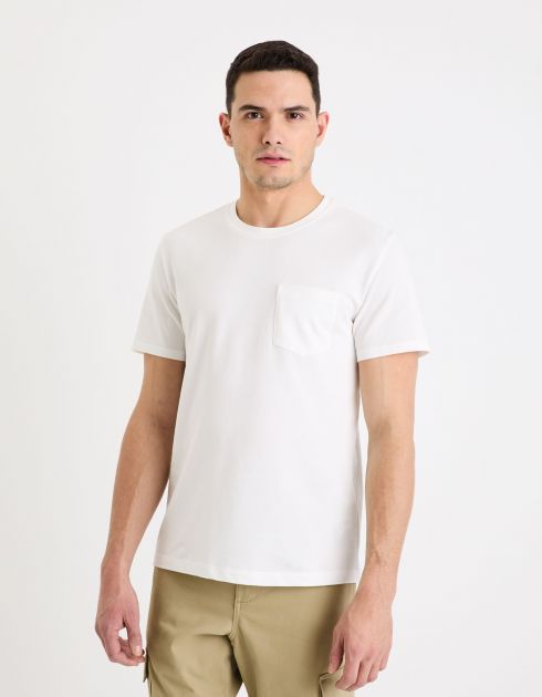T-shirt col rond straight 100% coton - blanc