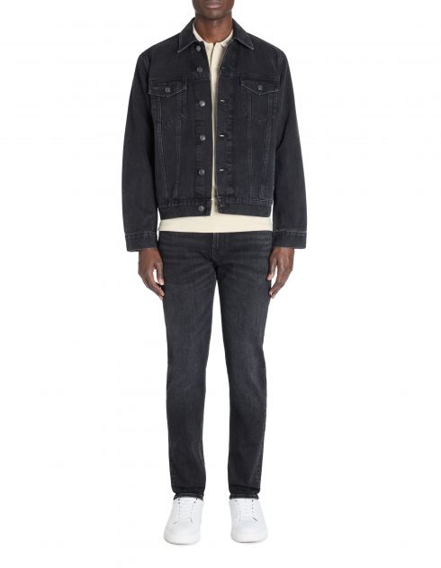 Veste trucker col chemise - noir