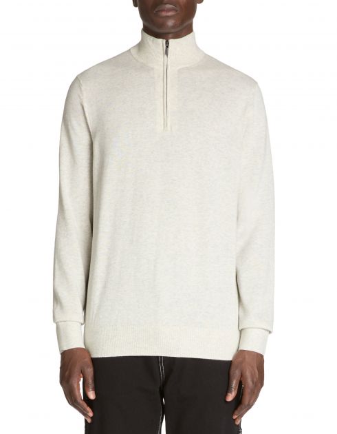 Pull col camioneur 100% coton - ecru