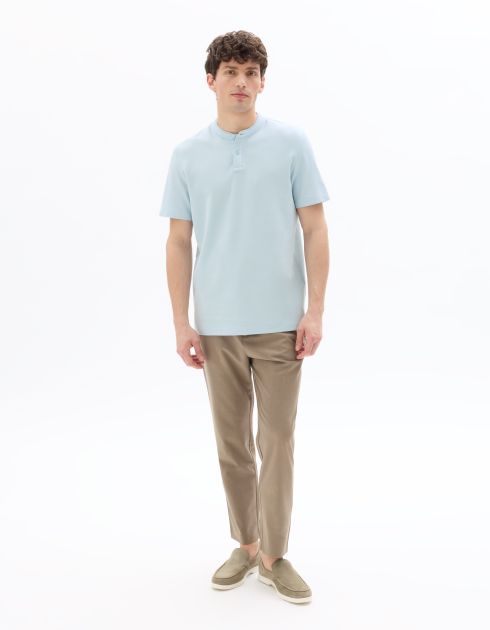 Polo piqué regular 100% coton - bleu clair