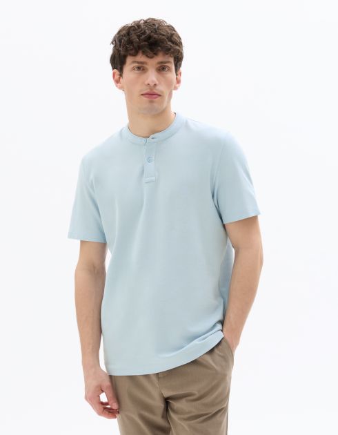 Polo piqué regular 100% coton - bleu clair