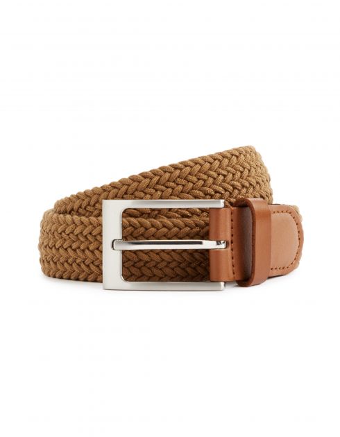 Ceinture tréssée - marron