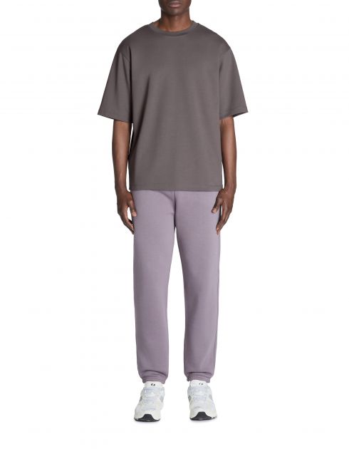 T-shirt infroissable oversize col rond - gris