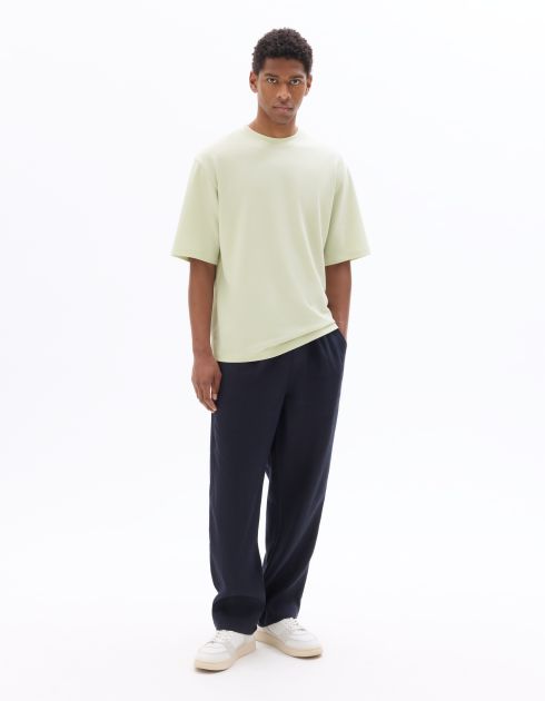 T-shirt oversize col rond - vert clair