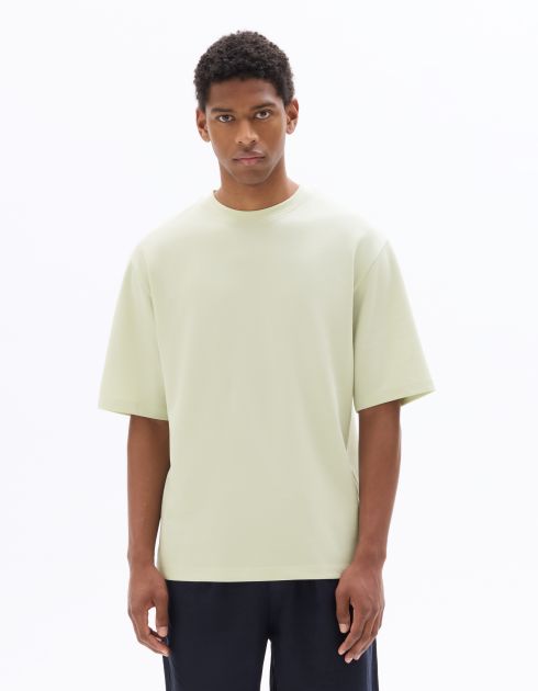 T-shirt oversize col rond - vert clair