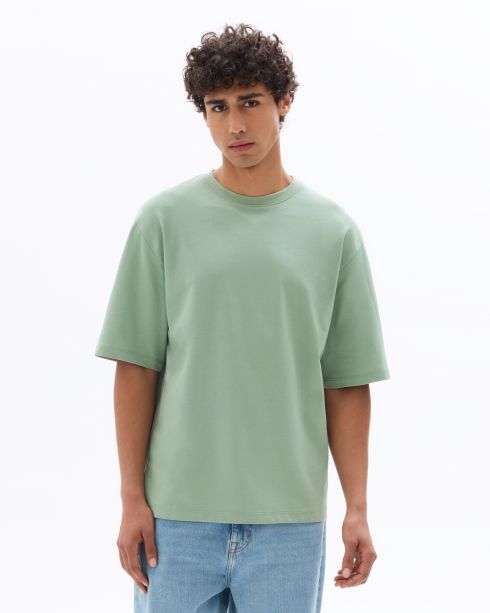 T.04 T-shirt oversize col rond - vert