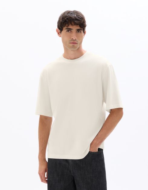 T.04 T-shirt oversize col rond - écru