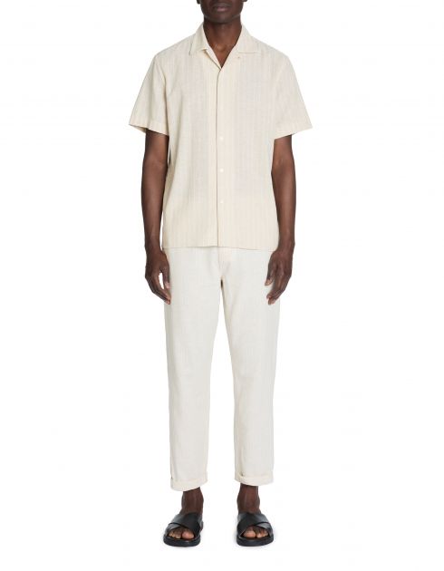 Chemisette regular en coton mélangé - beige