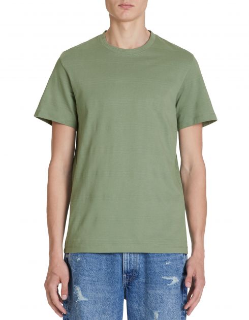 T-shirt col rond en coton - vert