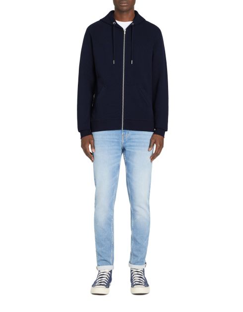 Sweat à capuche 100% coton - marine