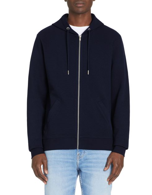Sweat à capuche 100% coton - marine