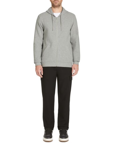 Sweat à capuche en coton mélangé - gris