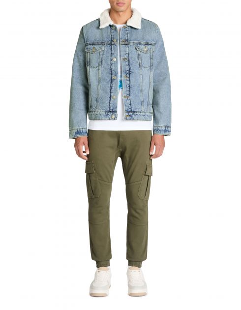 Trucker denim col chemise - bleu clair
