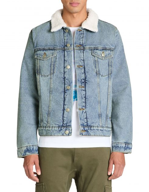Trucker denim col chemise - bleu clair