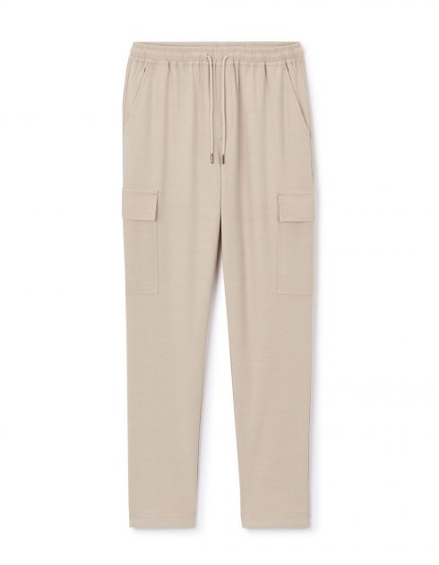 Pantalon cargo jogger - beige