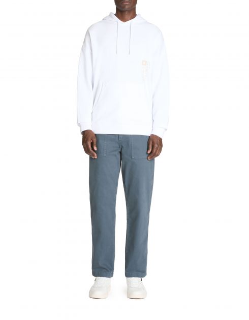 Sweat à capuche 100% coton - blanc