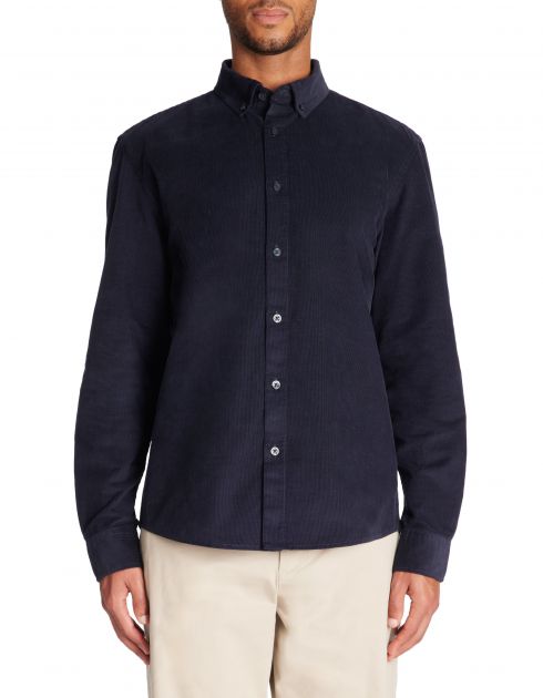Chemise en velours - bleu